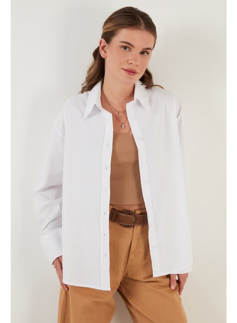 Lela Oversize 100% Cotton Shirt Women's Shirt CF21S163867 - Image 2